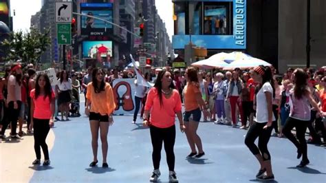 Life Vest Inside Flash MOB Times Square Wavin Flag By K Naan Flash Mob Good Morning Song