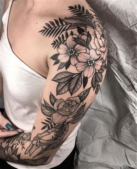 Gorgeous And Stunning Sleeve Floral Tattoo To Make You Stylish Awesome