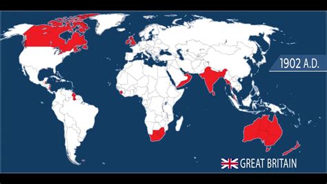 Rise And Fall Of The British Empire In Map Every Year Youtube