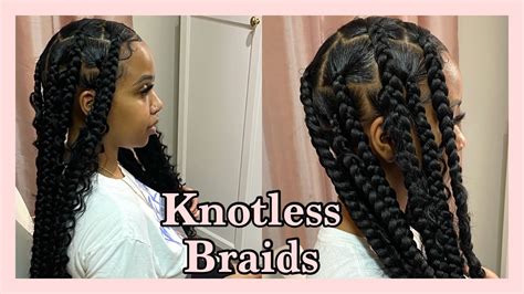 Large Boho Knotless Braids 2 With Highlights Of 30 Curled Ends