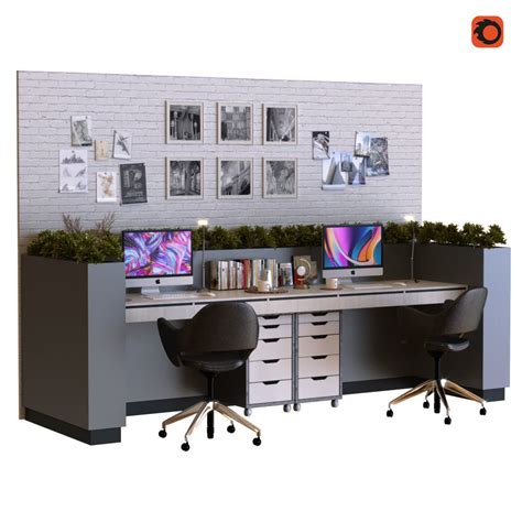 Workplace 013 3d Model Cgtrader