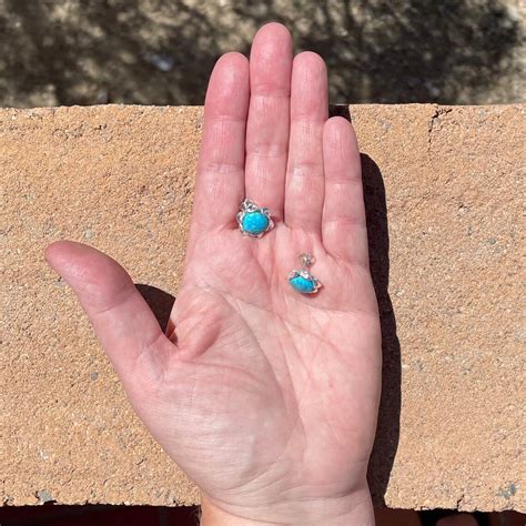 Genuine Turquoise Stud Earrings Blue Stone Earrings With 10 Etsy