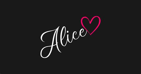 Alice Name Calligraphy Pink Heart Alice Name Magnet Teepublic