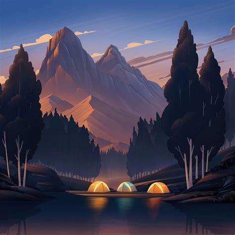 Mountain Lake By Brian Edward Miller Campingwohnwagen Landscape