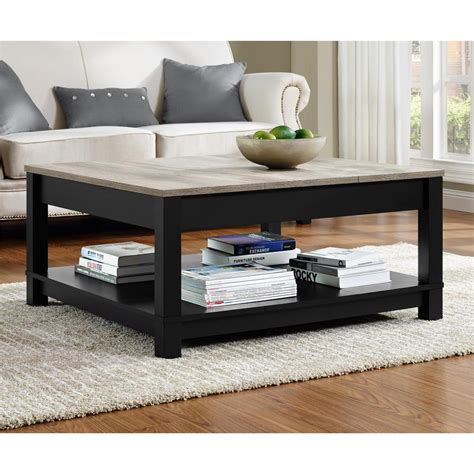 Altra Furniture Carver Matte Black Storage Coffee Table 5047196pcom