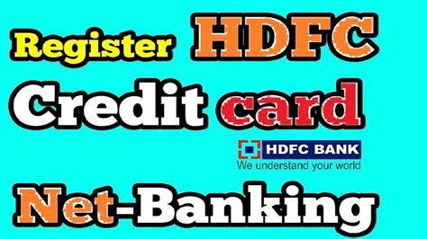 Arrange for an alternate account for the transaction. Register HDFC Credit card net banking - YouTube
