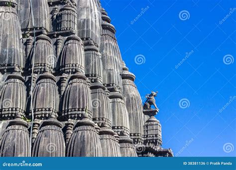 Hindu Shiva Temple Spire Carvings Royalty Free Stock Image Image