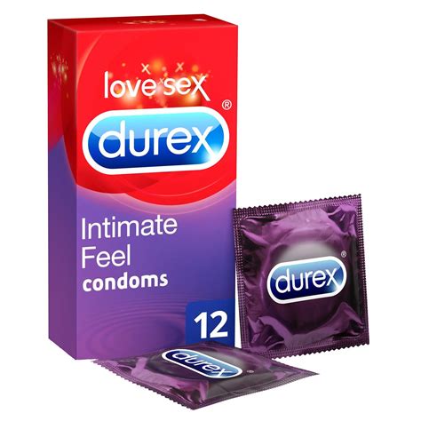 Durex Thin Feel And Intimate Feel Latex Condoms Lubricated Bundle Pack Of
