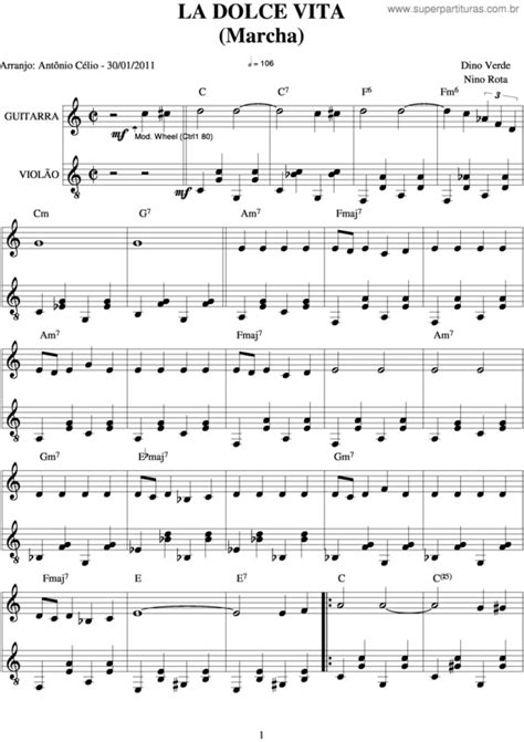 Check spelling or type a new query. Super Partituras - La Dolce Vita (Dino Verde, Nino Rota ...