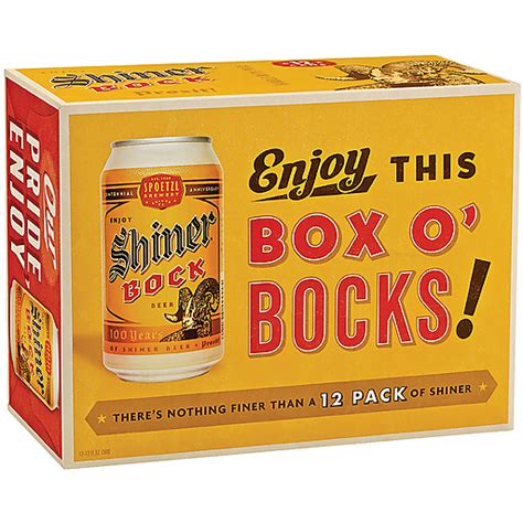 Shiner Bock Box O Bocks Beer 12 12 Fl Oz Cans Seasonal And Craft
