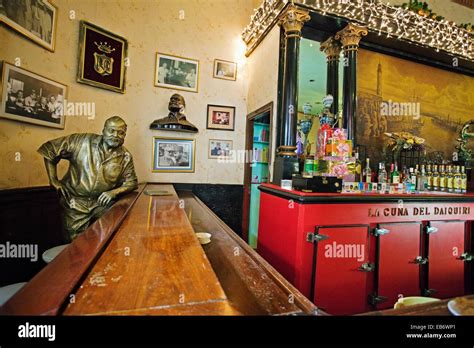 Daiquiris El Floridita A Bar In Old Havana Habana Vieja Popularized