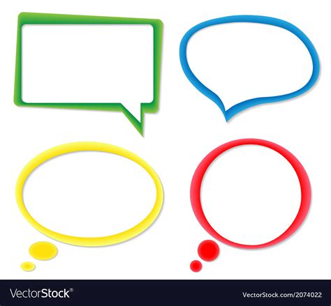 Colorful Speech Bubbles Royalty Free Vector Image