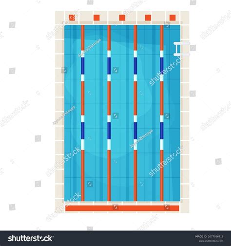 Swimming Pool Top View Clean Blue Stock Vector Royalty Free 2077926718 Shutterstock