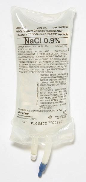 Normal Saline 09 Sodium Chloride 250ml Bag For Injection Usp