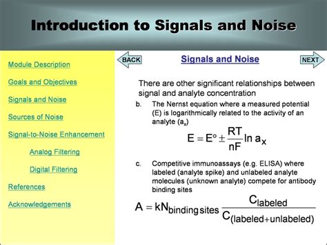 Introduction To Signals And Noise Elearning Module