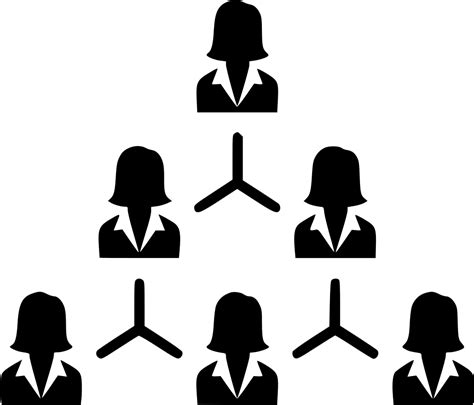 Hierarchy People Management Structure Organization Women Svg Png Icon