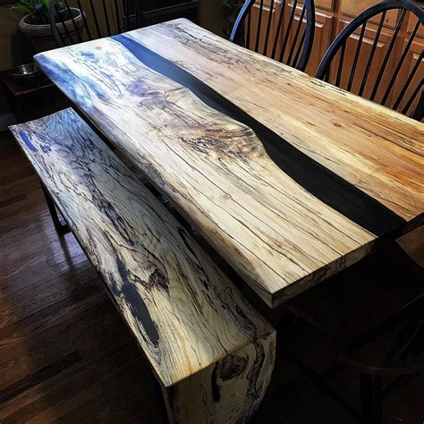 Black Resin River Table Rwoodworking