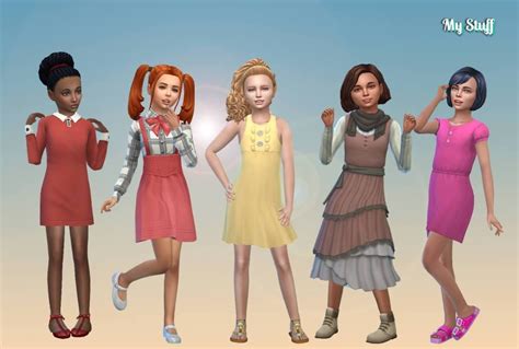 Girls Dresses Pack 4 Sims 4 Children Sims 4 Clothing Sims 4