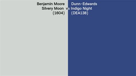 Benjamin Moore Silvery Moon 1604 Vs Dunn Edwards Indigo Night Dea138