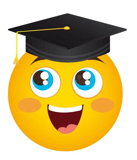 Botón Sonriente Del Casquillo Del Graduado De La Cara De La Graduación