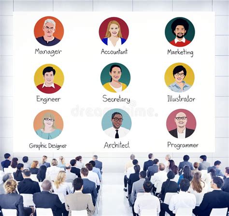 Group Of Business People In Seminar Stock Illustration Illustration