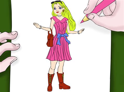 how to draw barbie 12 steps with pictures wikihow