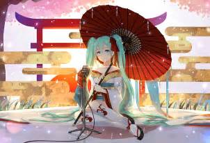 Anime Anime Girls Vocaloid Hatsune Miku Aqua Eyes