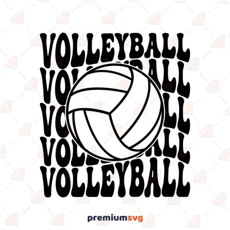 Volleyball SVG Wavy Stacked Volleyball Logo SVG Vector Files PremiumSVG Lupon Gov Ph