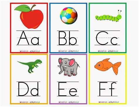 These pictured cards are great for learning english and to be used as esl flashcards. Kindergarten Worksheets: Printable Worksheets - Alphabet flash cards