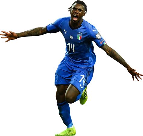 Moise bioty kean (born 28 february 2000) is an italian professional footballer who currently plays as a striker for premier league club everton and the italy national team. Moise Kean football render - 52445 - FootyRenders