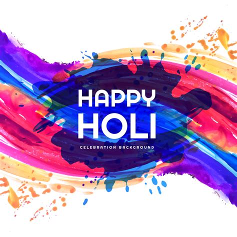 Happy Holi Colorful Splash Festival Card 701419 Vector Art At Vecteezy