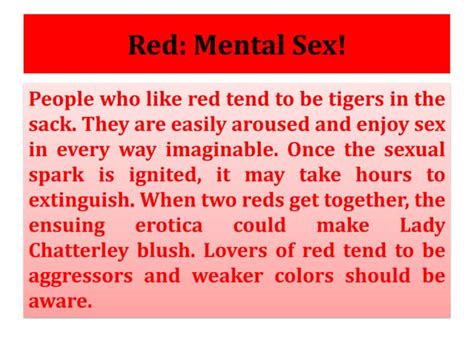 Colors And Sex Ppt