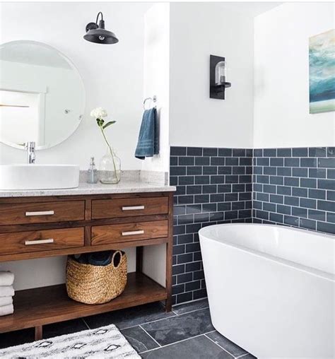 9 vintage master bathroom ideas. Master bath inspiration... half wall tile | Bathroom ...
