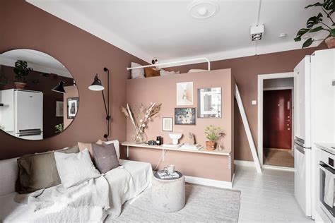 A Tiny Pink Studio Apartment With Loft Bed And Walk In Closet — The