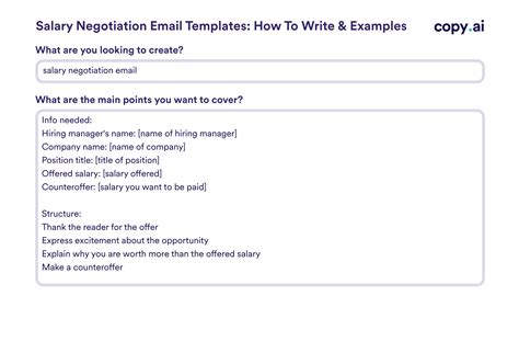 Salary Negotiation Email Templates How To Write And Examples
