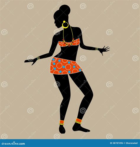 Dancing African Girl Vector Vector Sign And Symbol Isolated On White