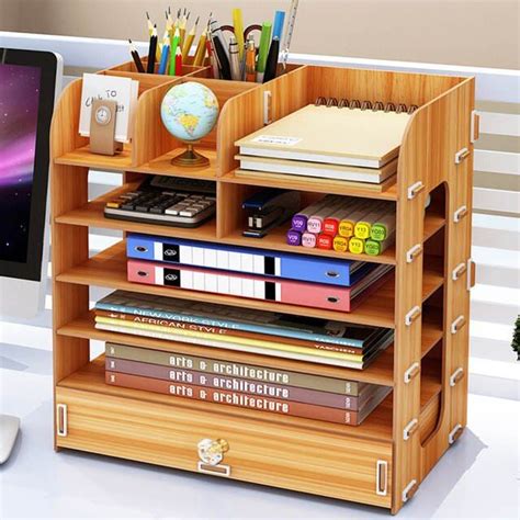 Un double espace bureau amenage amenagement bureau rangement etagere bureau bureau a domicile. Bricolage multi-couche boîte de rangement de bureau ...