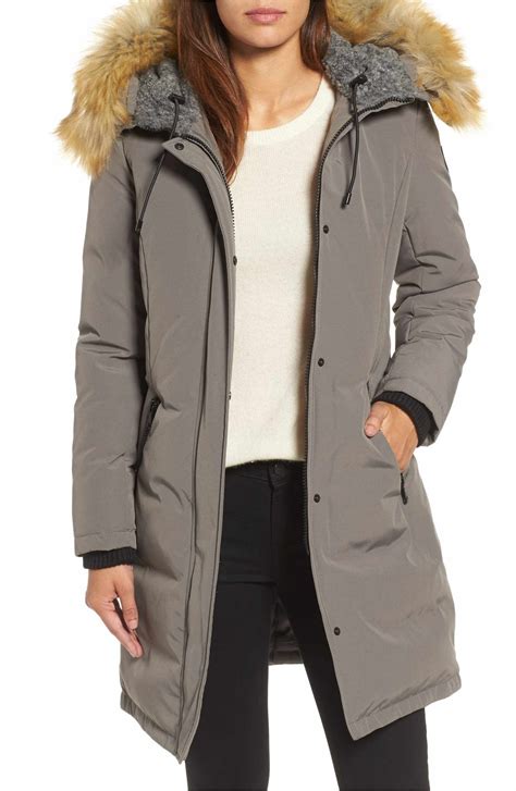 Vince Camuto Down And Feather Fill Parka With Faux Fur Trim Nordstrom Winter Coats Women