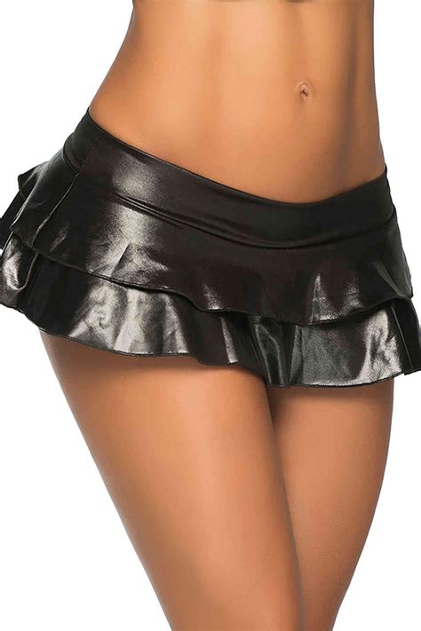 Sexy Leather Micro Mini Skirt Sexy Leather Lingerie Mini Skirt Etsy