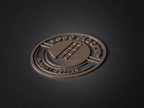 Free pressed cardboard logo mockup. 3D Copper Logo MockUp PSD Template | Logo mockup, Logo ...