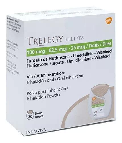 Trelegy Ellipta Inhalador Oral 100 Mcg 625 Mcg 25 Mcg Envío