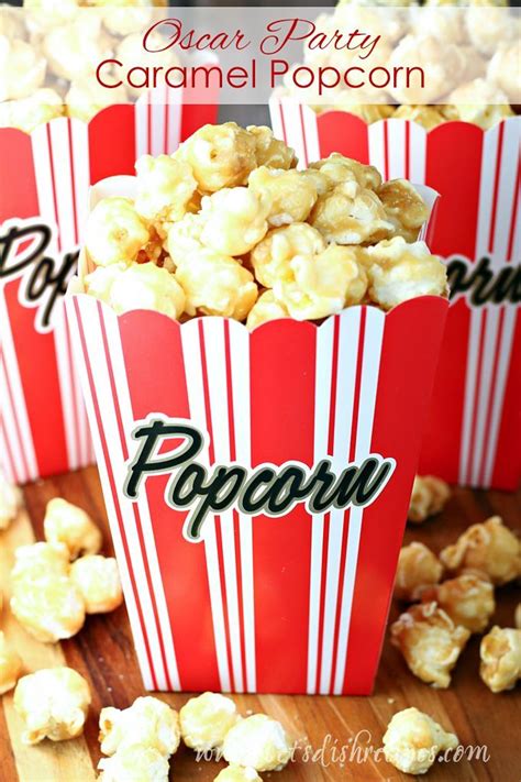 Oscar Party Caramel Popcorn Recipe In 2020 Caramel Popcorn