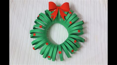 Easiest Diy Christmas Wreath Paper Crafts Christmas Decorations