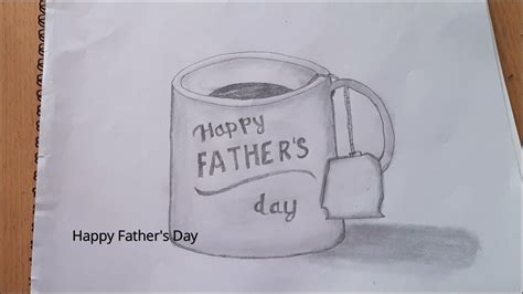 Fathers Day Special Drawing Cup Easy Way To Draw Fathers Day