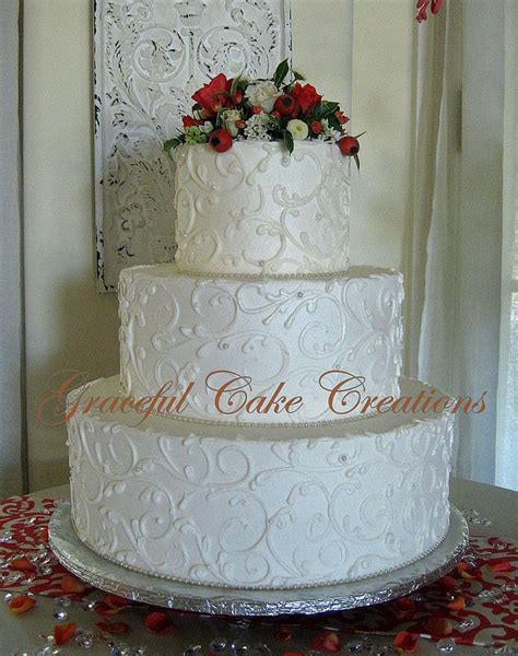 Elegant Ivory Wedding Cake With Pearls Cake Wedding Cakes Ivory