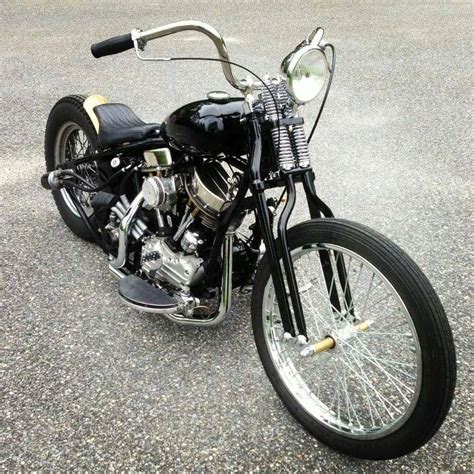 Custom Harley Davidson Fl “panhead” Rigid Chopper “wishbone” Hardtail