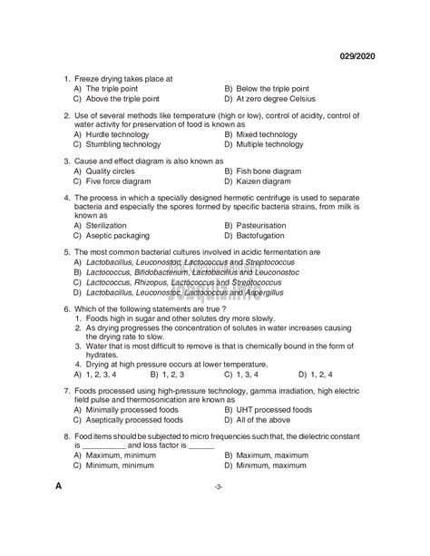 Food Safety Officer Food Safety Page 2 Kerala PSC Question Paper