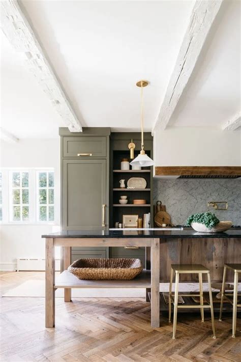 40 Beautiful And Refined Olive Green Kitchens Digsdigs