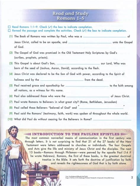 6th Grade Bible Reading Pace Set From Accelerated Christian Education