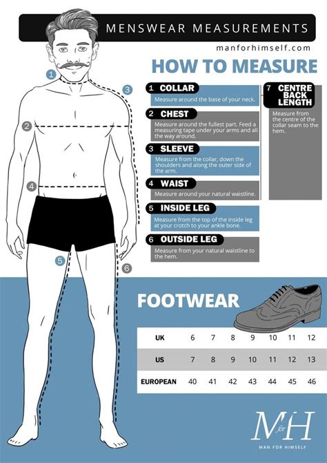 Mens Size Guide How To Measure Your Body Mens Fashion Summer Mens